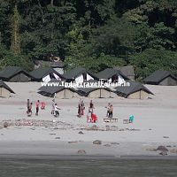 Beach huts at Rishikesh