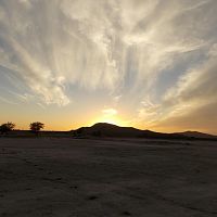 Sun set at Sambhar lake