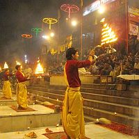Evening Ganga Aarti at Dashashwamedh ghat Varanasi