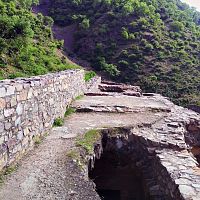 Broken domes Bhangarh fort palace