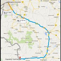 Bangalore To Hogenakkal Road Map