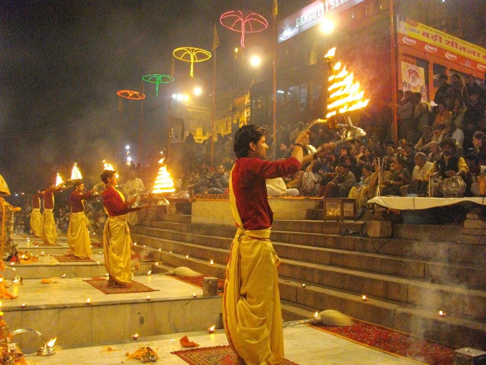 Evening Ganga Aarti at Dashashwamedh ghat Varanasi